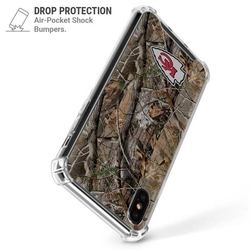 NFL Kansas City Chiefs Realtree AP Camo iPhone XS Max Clear Case